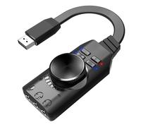 Scheda audio USB esterna - Adattatore Surround virtuale 7.1, e Play | Adattatore USB Universale per Cuffie, Computer Portatile, PC, Soluzione di Gioco senza Driver per Le