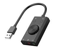 Scheda audio USB esterna per microfono auricolare con uscita a 3 porte esterna regolabile per accessori per computer scheda USB con porta microfono