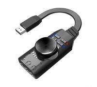 Scheda audio USB esterna senza driver con effetto surround virtuale 7.1, adattatore audio da gioco compatto per desktop e laptop, migliora il suono del gioco e la voce per chiarezza