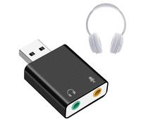 Scheda audio USB esterno - scheda audio esterna USB a microfono Altoparlante Interfaccia audio audio 3,5 mm - Stereo Soundcard per il computer portatile PC