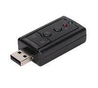 Scheda Audio USB, Schede Audio Esterne Adattatore Audio Stereo 3D USB Virtuale a 7.1 Canali Adattatore Jack da USB Ad Audio con Porte da 3,5 Mm E Microfono