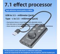 Scheda audio USB USB C per PC portatili design portatile con facile controllo de