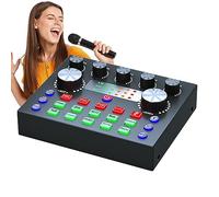 Scheda audio V8 per la musica - Mixer per schede audio per lo streaming live,Scheda audio karaoke dal vivo 7 modalità Streaming Soundboard Streaming Mixer Audio Mixer Fulenyi