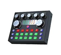 Scheda audio V8 per trasmissione in diretta, mixer per schede audio per streaming live, mixer per schede audio per chat vocali, registrazione su PC e telefono in streaming Fanelod