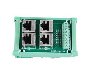 Scheda Bus a 4 Vie, Scheda di Breakout Jack Rj45 8p8c 0.5a Modulo di Interfaccia Per Montaggio su Guida Parallela Connettore Per Morsettiera Per Fabbriche di Uffici