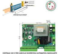 Scheda Comando Cancello Scorrevole Centrale Radio 433,92MHZ X Motore 230 V 550 W