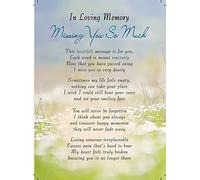 Scheda commemorativa Missing you - 120 x 165 mm - Regal Publishing