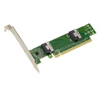 Kalea Informatique Scheda controller PCIe 4.0 2 porte Slim SAS SFF-8654 8i per SSD NVMe M2 M3 U2 U3
