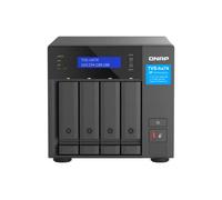 QNAP TVS-H474 NAS Tower Intel® Pentium® G7400 8 GB DDR4 0 TB QuTS hero Nero