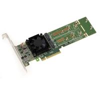 Scheda Controllore PCIe 3.0 8x Per 2 SSD M.2 NVMe M Key (M2 NGFF). PLX PEX 8747