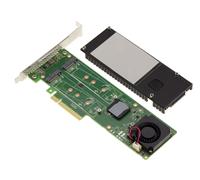 KALEA-INFORMATIQUE Scheda controller PCIe 3.0 x8 per 2 SSD M.2 NVMe M Key HARWARE RAID 0 1, con chipset Marvell 88NR2241B0.
