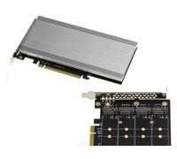 Kalea-INFORMATIQUE Scheda Controller M2 PCIe x16 per 4 SSD M.2 NVMe M Key con chipset 2824 Compatibile con Le modalità Non-Bifurcation e Bifurcation