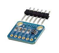 Scheda convertitore digitale-analogico MCP4725 Modulo I2C EEPROM | Supporto dell'intestazione dei cuscinetti di connessione etichettati con controllo analogico di tensione di memoria per