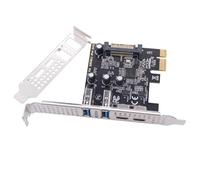 Scheda CY USB3.1 Gen1 5Gbps Dual Type-A e Type-C USB-C Femmina a PCI-E Express 1x Adattatore per schede uPD720201 con staffa a basso profilo