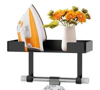 Scheda da stiro montata a parete - Porta in acciaio nero chic, organizzatore di stoccaggio di ferro efficienti da spazio | Decorazioni contemporanee per la lavanderia, altero del dormitorio di apparta