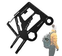 Scheda degli attrezzi multifunzione - Carta di credito di sopravvivenza, multiuso di tutti i giorni, apribirra multiuso in acciaio, carta di credito in formato carta di credito, per campeggio