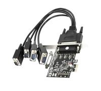 Scheda dell'adattatore del porto di PCIe 4 con il cavo per l'espansione bassa del porto di PCIe dei computer della scanalatura
