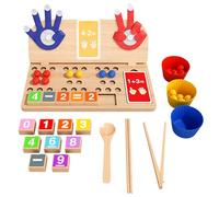 Scheda di abbinamento perline con clip - Giocattolo per attività matematiche 29,7x15,4x3,5 cm, puzzle per riconoscimento colori, kit manipolativo educativo | Strumento di formazione cognitiva per le r