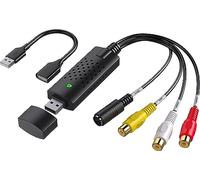 Scheda di acquisizione, dispositivo USB per scheda di acquisizione video, convertitore audio video Grabber per RCA a USB-Convertire VHS Mini DV VCR Hi8 DVD a digitale, per PC, TV, lettore a nastro