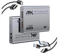 Scheda di acquisizione video 4K HDMI, scheda di acquisizione audio, scheda di acquisizione USB 3.0 4K HDMI Loop-Out, 1080P 60FPS/2K 30FPS Video Game Capture per streaming, funziona per
