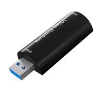 Scheda di acquisizione video 4K su USB 3.0 da 3 pezzi, registrazione di giochi 1080P 60fps for 5 laptop compatibili, streaming live su PC(Curved style)