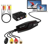 Scheda di acquisizione video Capture Card, HD 1080P Scheda di acquisizione USB 2.0, Video Grabber per RCA a USB-Convertire VHS VCR Hi8 Mini DV a digitale, per PC, TV, lettore a nastro, videocamera