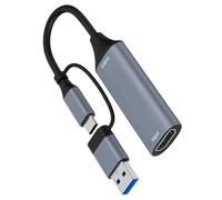 Scheda di acquisizione video da gioco USB+Tipo C a HDTV 4K 60Hz Registratore Videocamera per videogiochi Strumento di conversione a bassa latenza