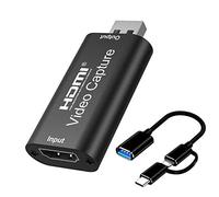 Scheda di Acquisizione Video,Dispositivo di acquisizione Audio HD 1080P 30fps per OBS Registrazione da HDMI a USB 2.0, per Trasmissioni in Diretta,Giochi,Riunioni,PS4/Windows 10/8/7/XP