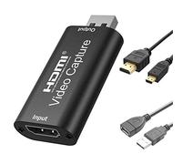 Scheda di Acquisizione Video,Dispositivo di acquisizione Audio HD 1080P 30fps per OBS Registrazione da HDMI a USB 2.0, per Trasmissioni in Diretta,Giochi,Riunioni,PS4/Windows 10/8/7/XP