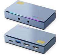 Scheda di acquisizione video HDMI USB 3.0, loop out 4K HD 1080p 60 fps a latenza zero, dispositivo di acquisizione audio per streaming live e registrazione (blu)