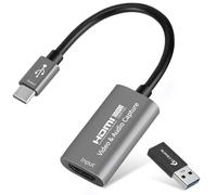 Scheda di acquisizione video, USB 3.0 da HDMI a USB C, dispositivi di acquisizione 4K 1080P60 per videoregistratore live streaming, compatibile con sistema Windows Mac OS per switch2/1 PS