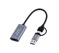 Scheda di Acquisizione Video USB 3.0 Scheda di Registrazione Videogiochi 4K Compatibile con USB Tipo C per Giochi In Streaming Live