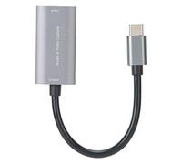 Scheda di acquisizione video USB C da HDMI a Type C 4K 1080P, Game Live Silver Grey Drive Z29A, scheda di acquisizione video per telefoni cellulari, console di gioco, set-top