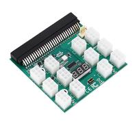 Scheda di Alimentazione, Scheda PSU ATX Professionale da 1600 W a 12 Porte per Alimentatori GPU Mining con Uscita a 6 Pin, Filtro Condensatore Solido
