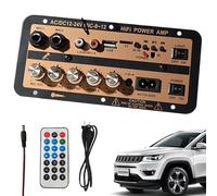 Scheda di amplificatore ad alta potenza, scheda di amplificazione di potenza per auto, modulo amplificatore audio da 12 V e 24 V con display digitale, scheda di altoparlanti wireless con telecomando,