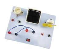 Scheda di apprendimento del circuito solare dell'aiuto di insegnamento | Motore ventilatore lampada cicalino modulare aula esperimento layout per studenti