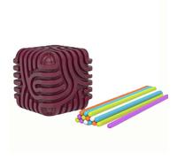 Scheda di attività sensoriale in silicone 3D-Giocattolo interattivo a doppia faccia per alleviare lo stress | Kids 3+, adulti, autismo e strumento calmante ADHD - Perfetto per RoadTrips fuchsia