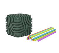 Scheda di attività sensoriale in silicone 3D-Giocattolo interattivo a doppia faccia per alleviare lo stress | Kids 3+, adulti, autismo e strumento calmante ADHD - Perfetto per RoadTrips green