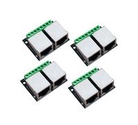 Scheda di Breakout Terminale Doppio Femmina Ethernet RJ45 da 4 Pezzi, Terminale Adattatore di Rete Schermato con Scheda Connettore Passo 3,5 mm
