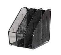 scheda di carta da scrivania in metallo, Black Metal Mesh Desktop File Organizer Rack 3 Grid Or 4 Grid(Three Grid)