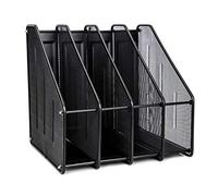 scheda di carta da scrivania in metallo, Black Metal Mesh Desktop File Organizer Rack 3 Grid Or 4 Grid(Four Grid)