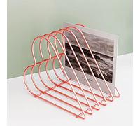 scheda di carta da scrivania in metallo, Metal Desk File Organizer Bookend Magazine Rack Multicolor(Gold)