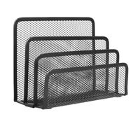 scheda di carta da scrivania in metallo, Metal Mesh Desk Organizer For Letters Papers Documents Black 17.5x9x13cm
