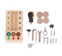Scheda di cavionno di cacciavite in Legno Set educativo Montessori Sensory Toy Russed Truck Kids Strumenti per Bambini per Bambini Pine Pine Switch Light Switch Game 17.5x10cm
