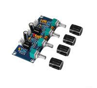 Scheda di controllo del tono del preamplificatore audio con regolazione del volume degli alti bassi alimentata da DC12 ~ 24V con chip dual core NE5532 per circuiti di amplificazione audio