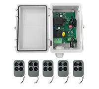 Scheda di controllo per tapparelle AC220V, motore tubolare, ricevitore + 5 telecomandi per apriporta per serrande avvolgibili da garage