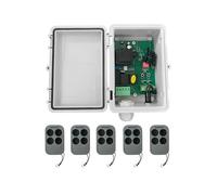 Scheda di Controllo per Tapparelle AC220V, Motore Tubolare, Ricevitore + 5 Telecomandi per Apriporta per Serrande Avvolgibili da Garage