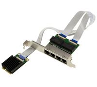 Scheda Di Controllo Rete Mini PCIe Gigabit LAN Ethernet RJ45 10/100/1000 4 Porte