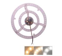 Scheda di conversione a LED da 300 mm, luce bianca calda, set di conversione LED da 36 W, con magneti di tenuta, scheda LED retrofit per plafoniera, modulo LED da 4162 lumen, 230 V (36W-3 Colori)