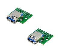 Scheda di conversione presa femmina a modulo con singola porta femmina per prototipazione a USB 3.0 e compatibilità breadboard